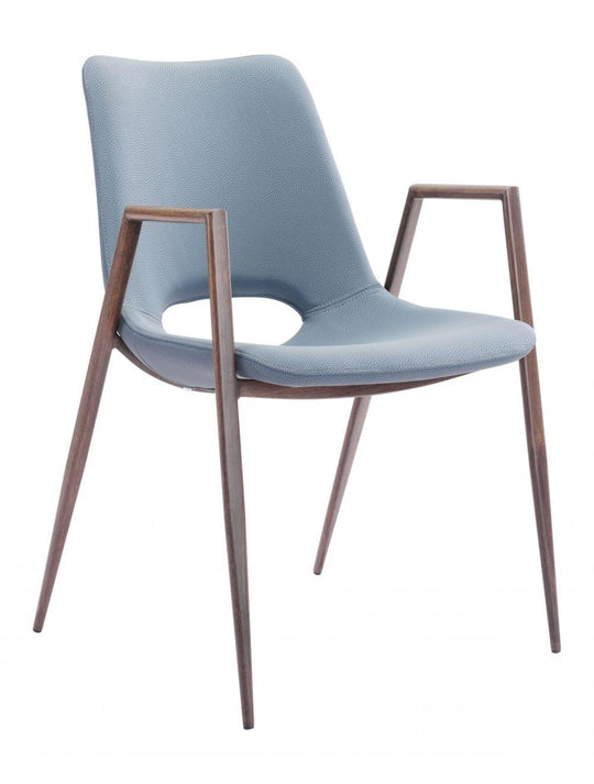 Zuo Desi Dining Chair (Set of 2) Gray & Walnut DINING CHAIRS