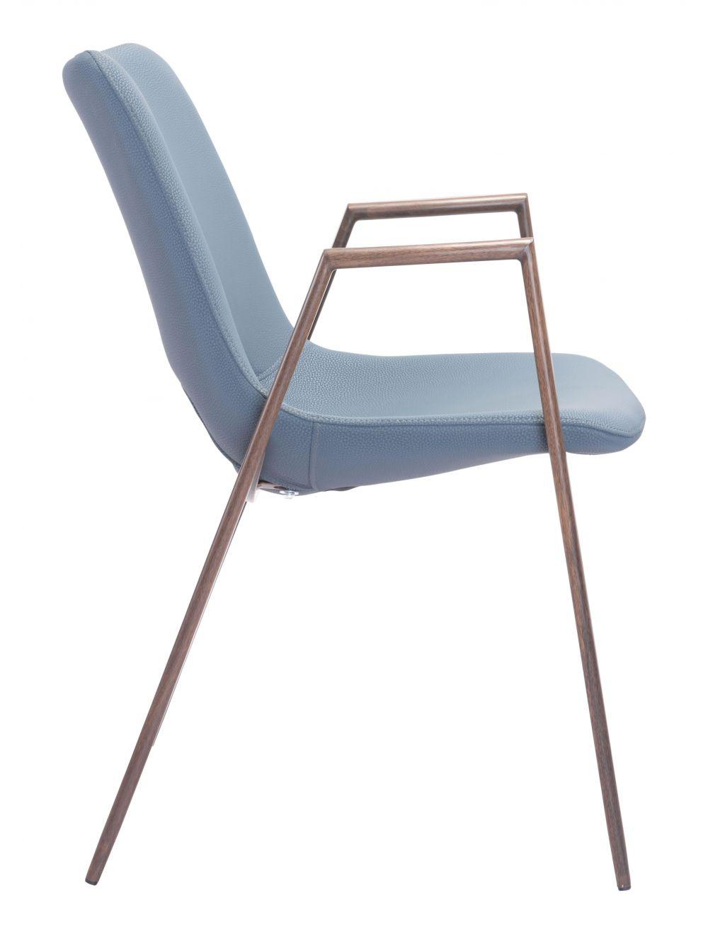 Zuo Desi Dining Chair (Set of 2) Gray & Walnut DINING CHAIRS