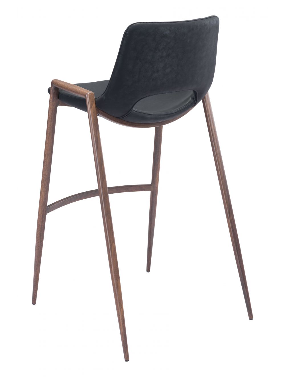 Desi Bar Chair (Set of 2) Black & Walnut