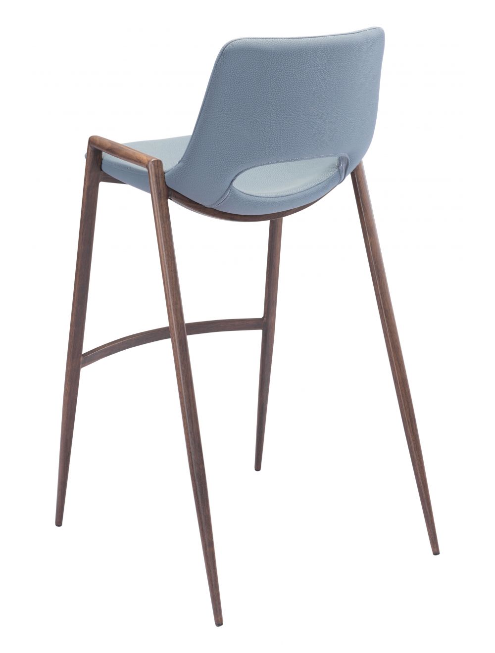 Desi Bar Chair (Set of 2) Gray & Walnut