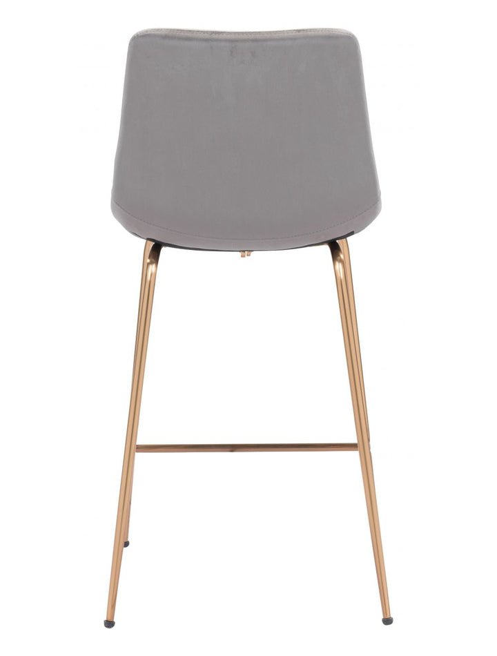 Tony Counter Chair Gray & Gold
