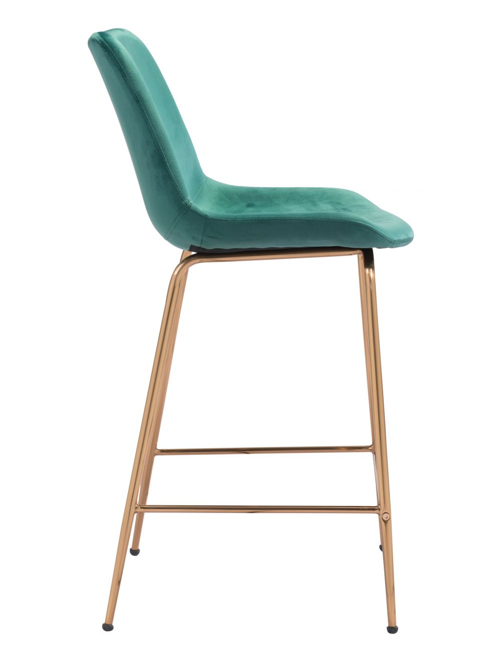Tony Counter Chair Green & Gold