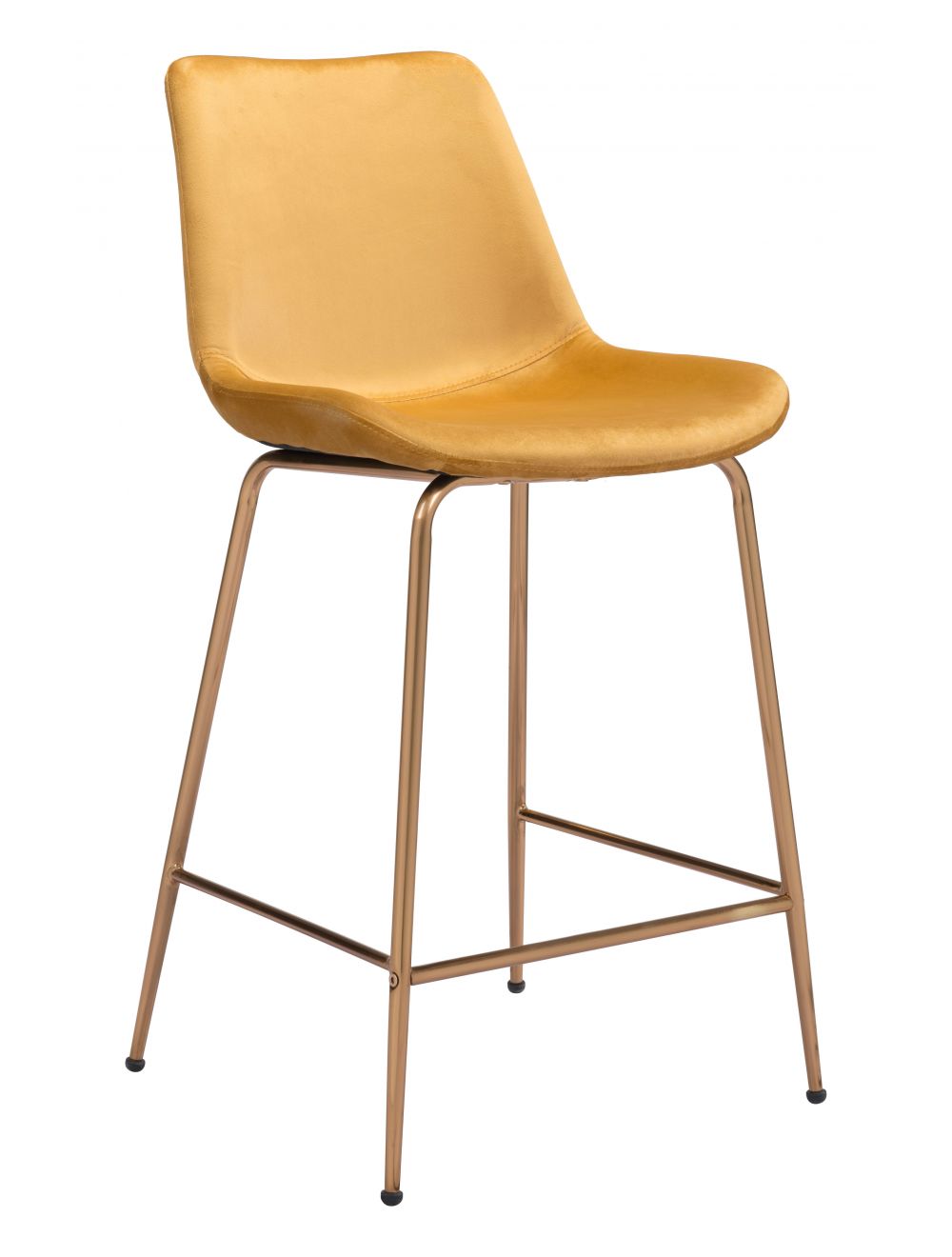 Tony Counter Chair Yellow & Gold
