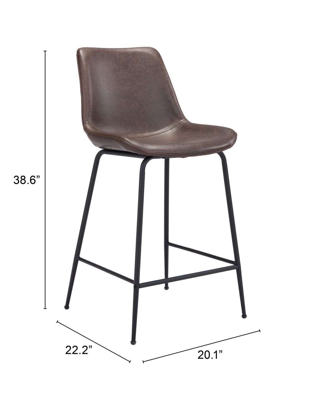 Byron Counter Chair Brown