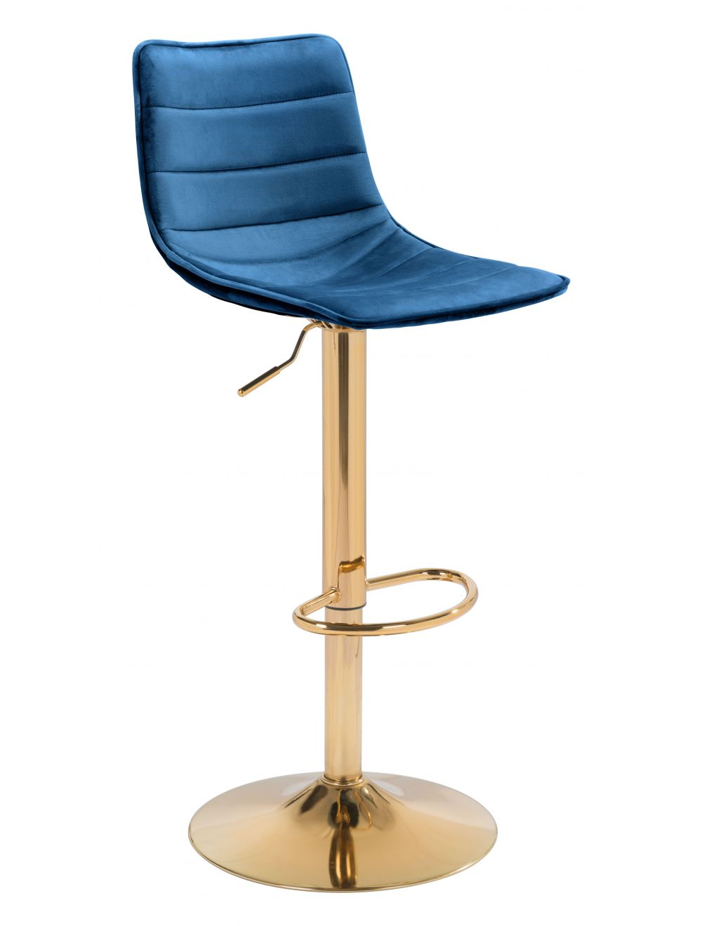 Prima Bar Chair Dark Blue & Gold