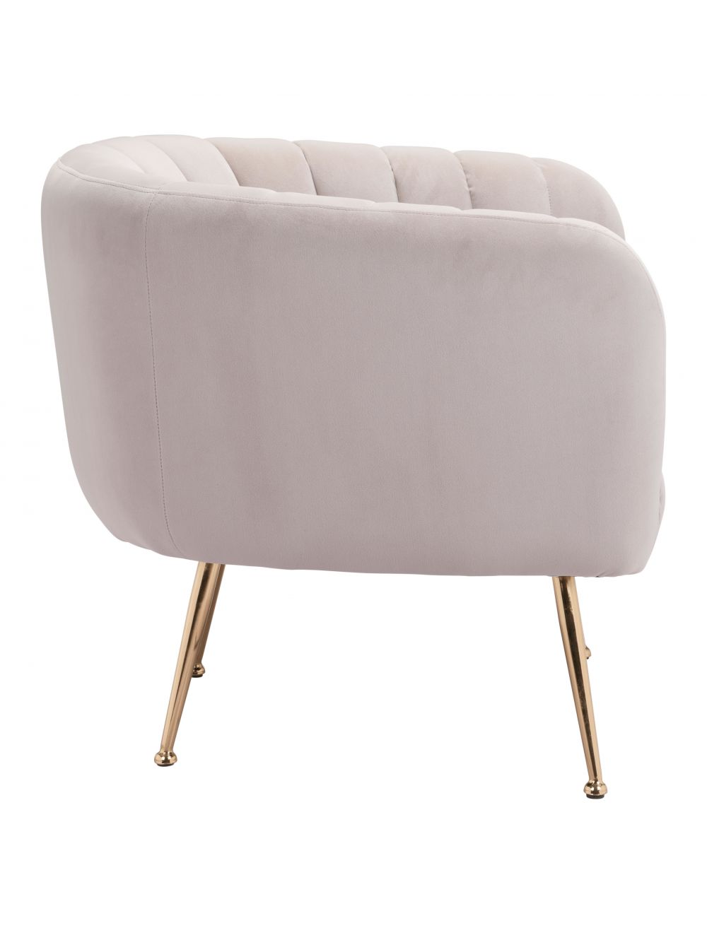 Deco Accent Chair Beige & Gold