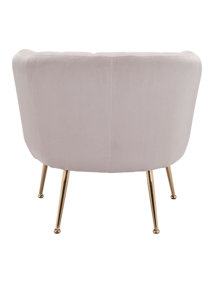 Deco Accent Chair Beige & Gold