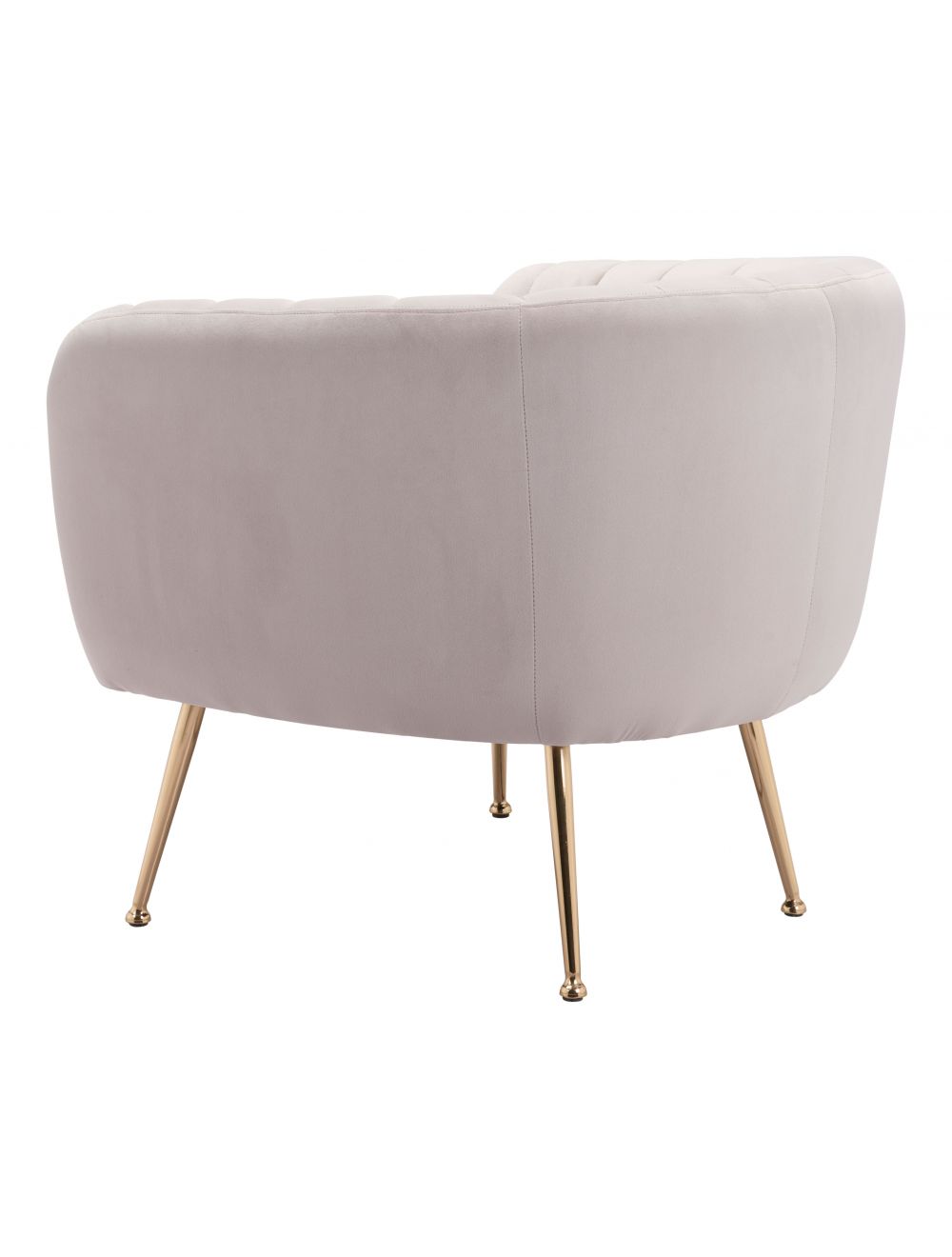 Deco Accent Chair Beige & Gold