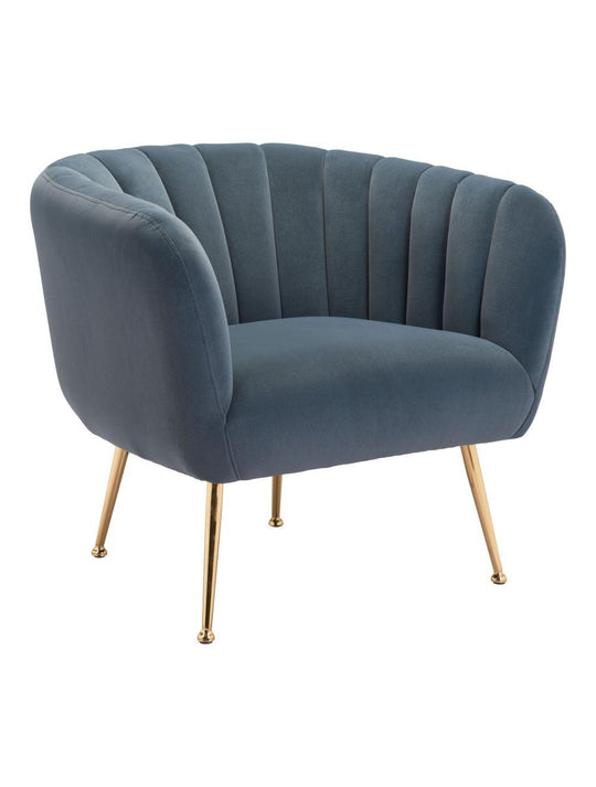 Zuo Deco Accent Chair Gray & Gold ACCENT + LOUNGE CHAIRS