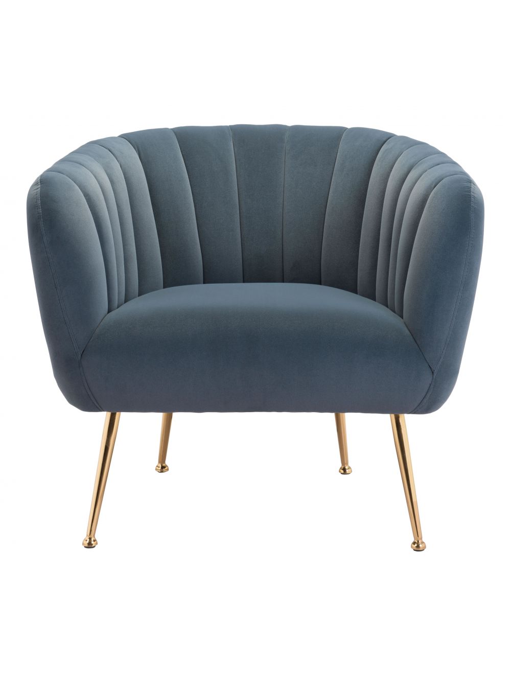 Deco Accent Chair Gray & Gold