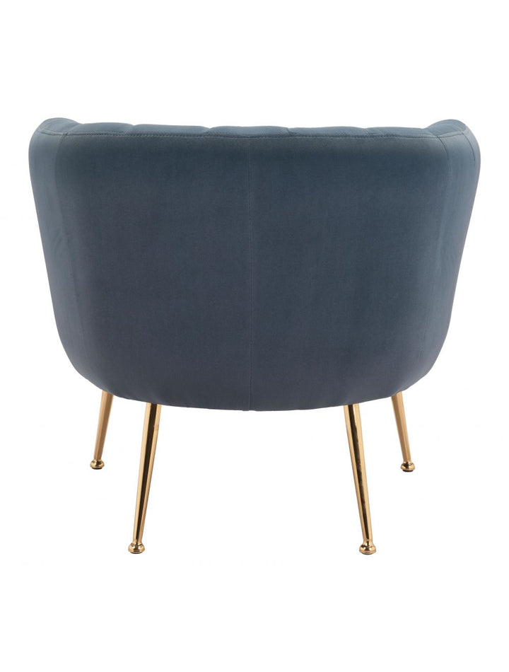 Deco Accent Chair Gray & Gold