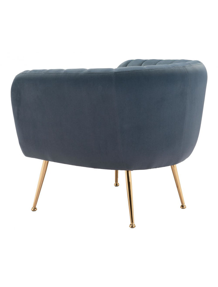 Deco Accent Chair Gray & Gold