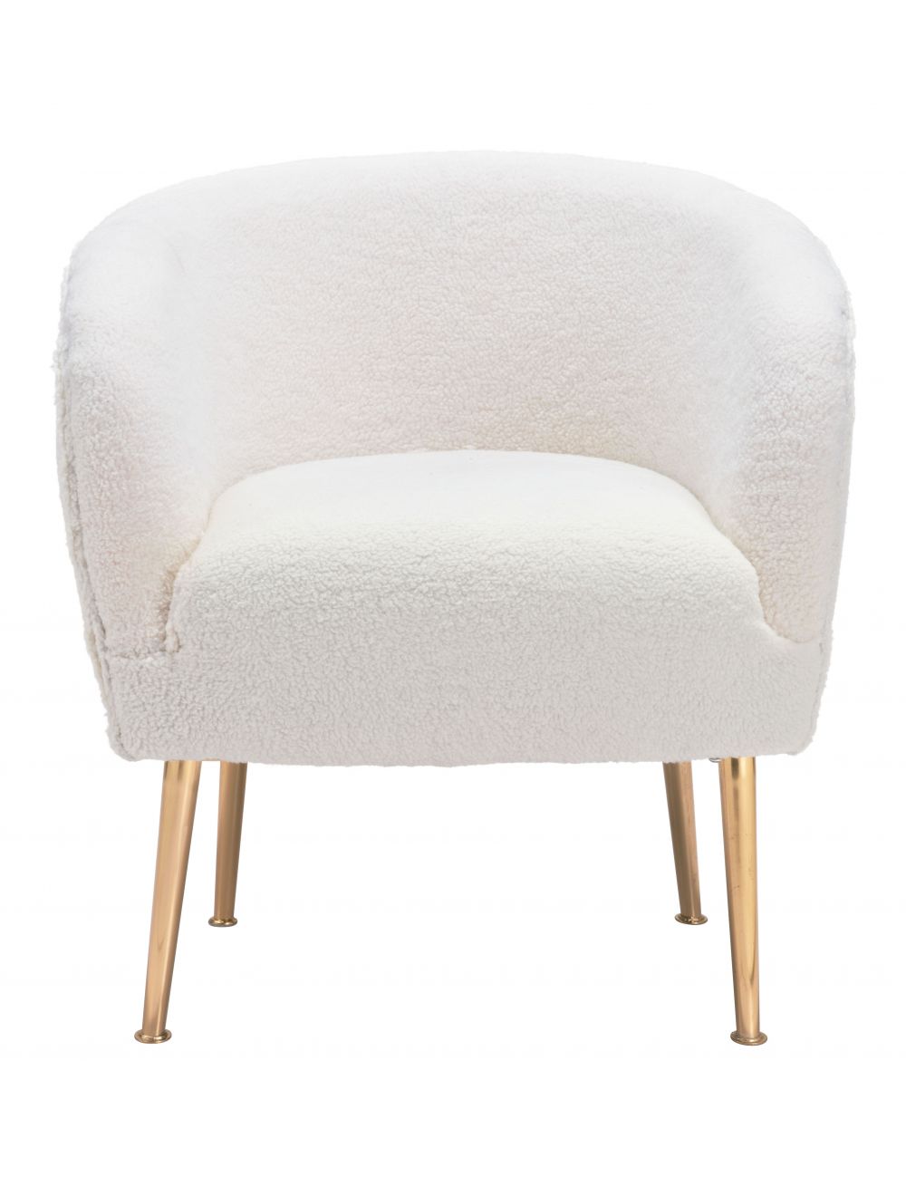 Sherpa Accent Chair Beige & Gold