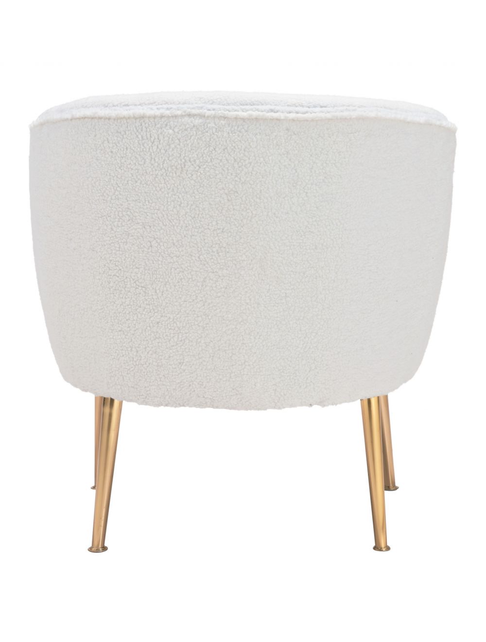 Sherpa Accent Chair Beige & Gold