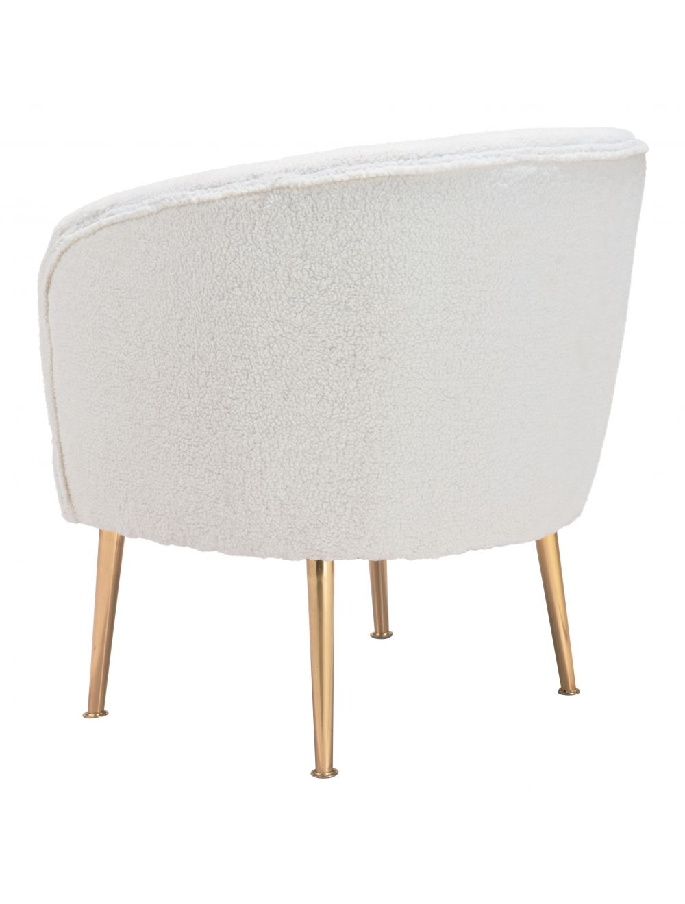 Sherpa Accent Chair Beige & Gold