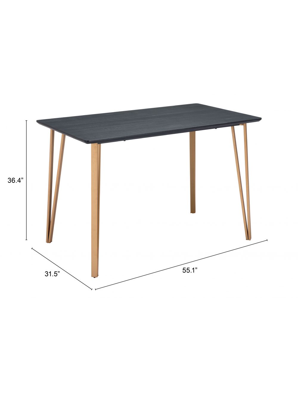 Deus Counter Table Black