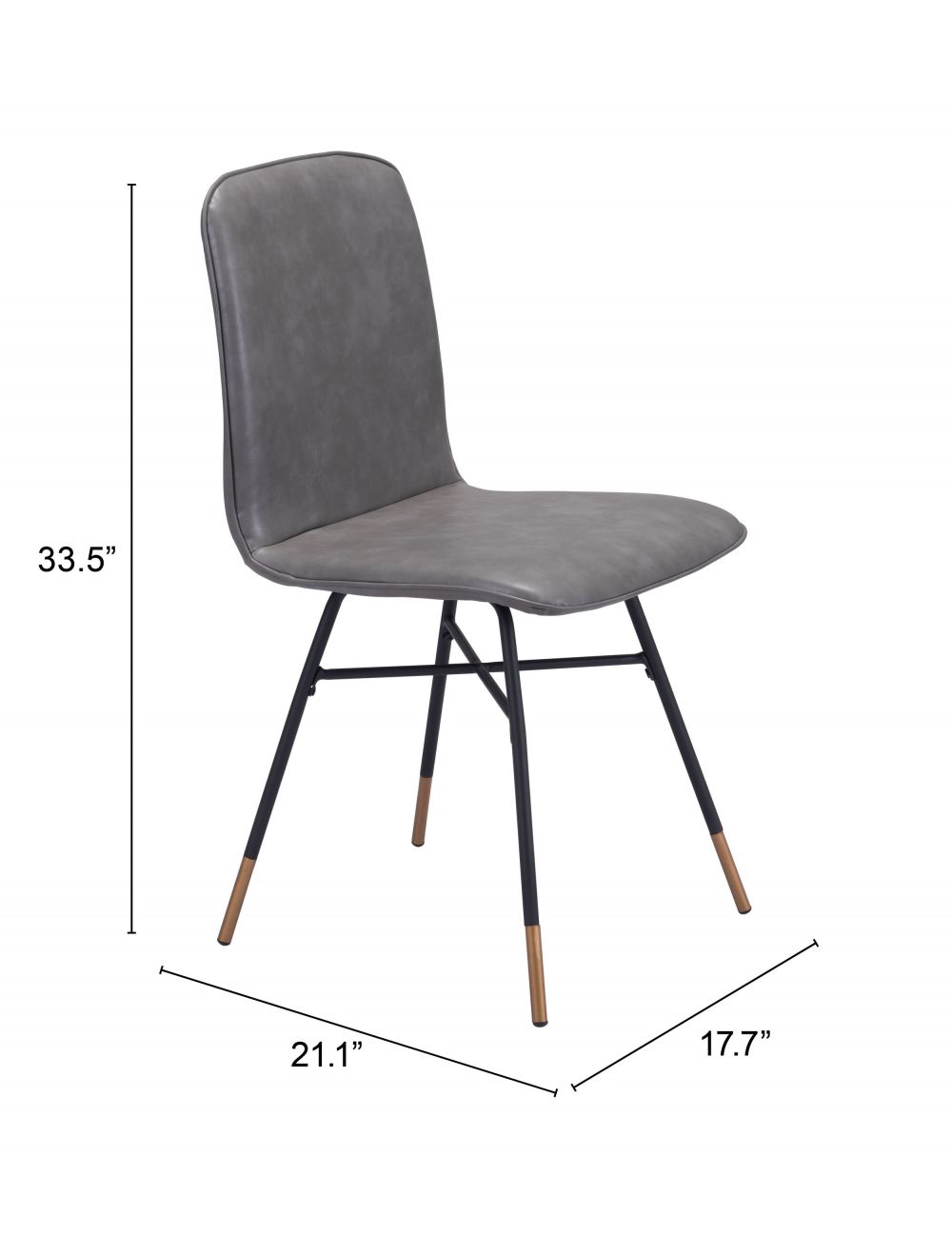 Var Dining Chair (Set of 2) Gray