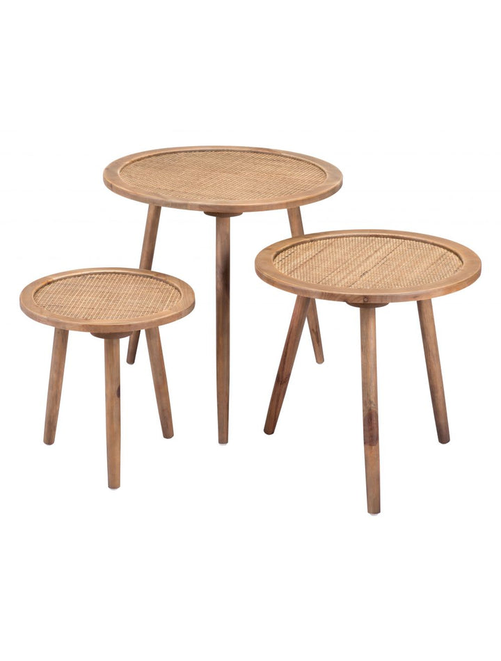 Paul Accent Tables Set of 3 Natural