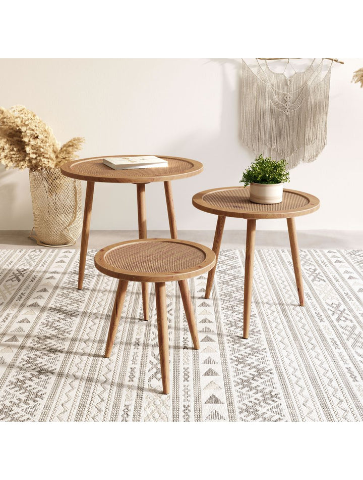 Paul Accent Tables Set of 3 Natural
