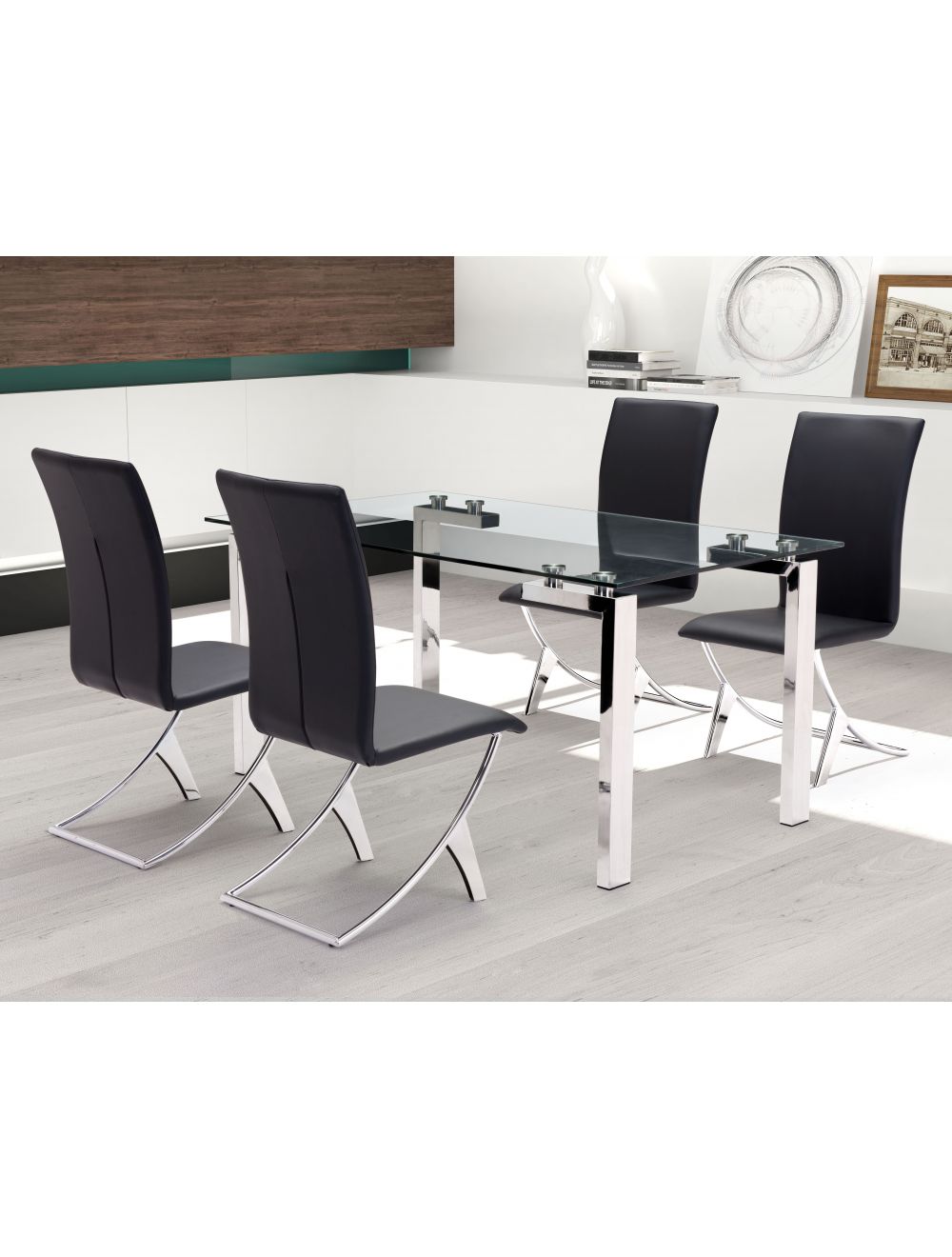 Delfin Dining Chair (Set of 2) Black