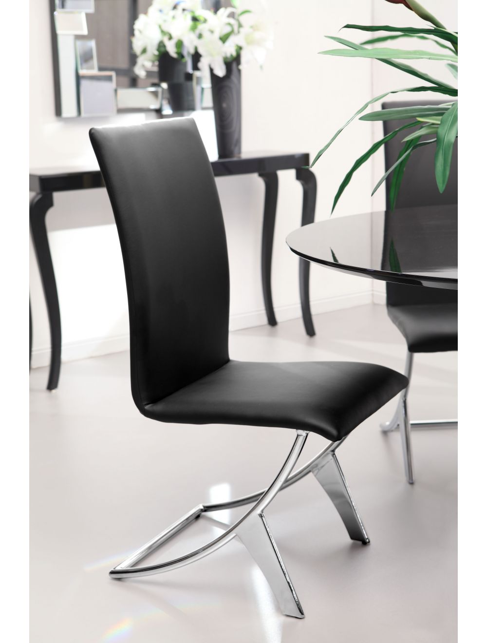 Delfin Dining Chair (Set of 2) Black
