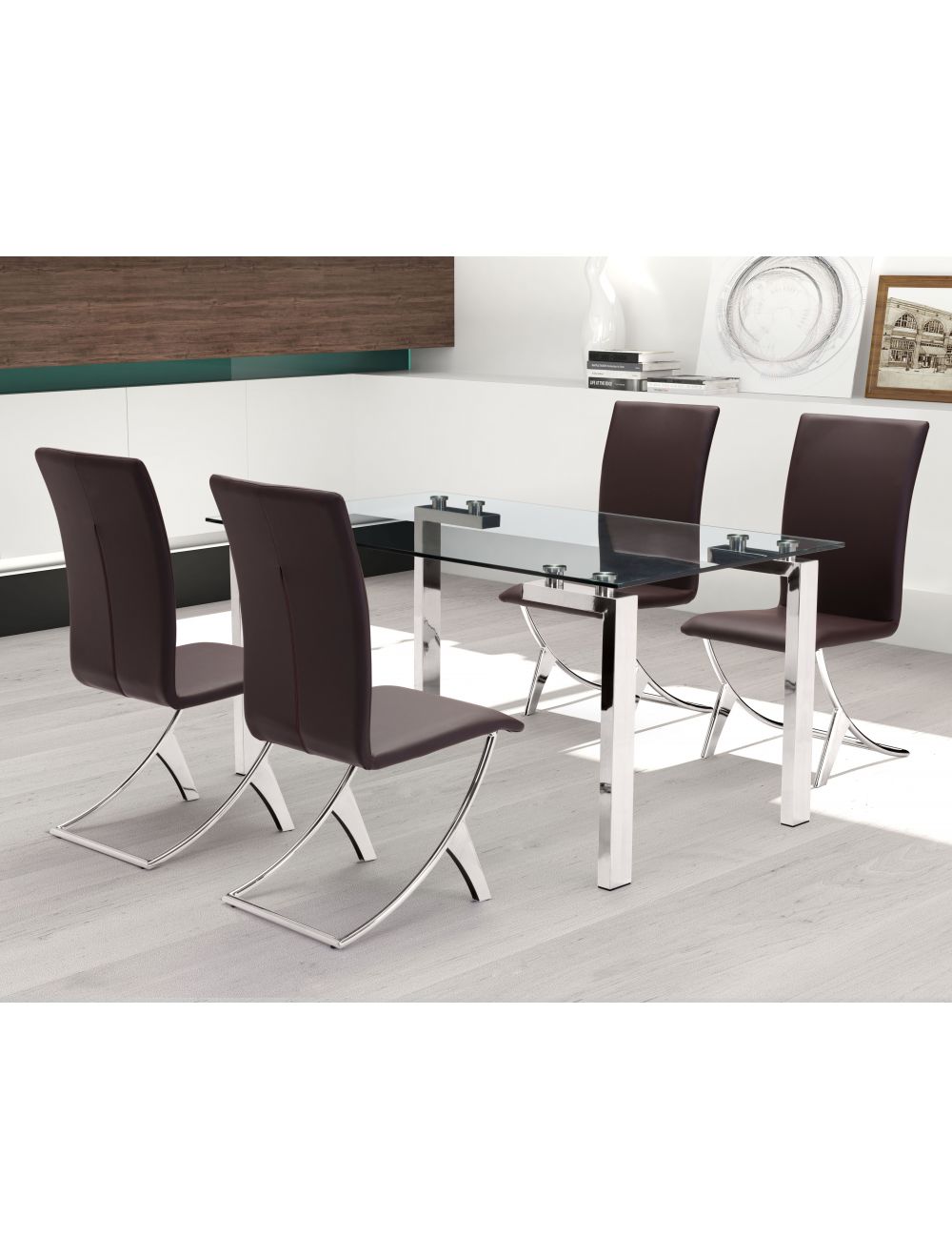 Delfin Dining Chair (Set of 2) Espresso