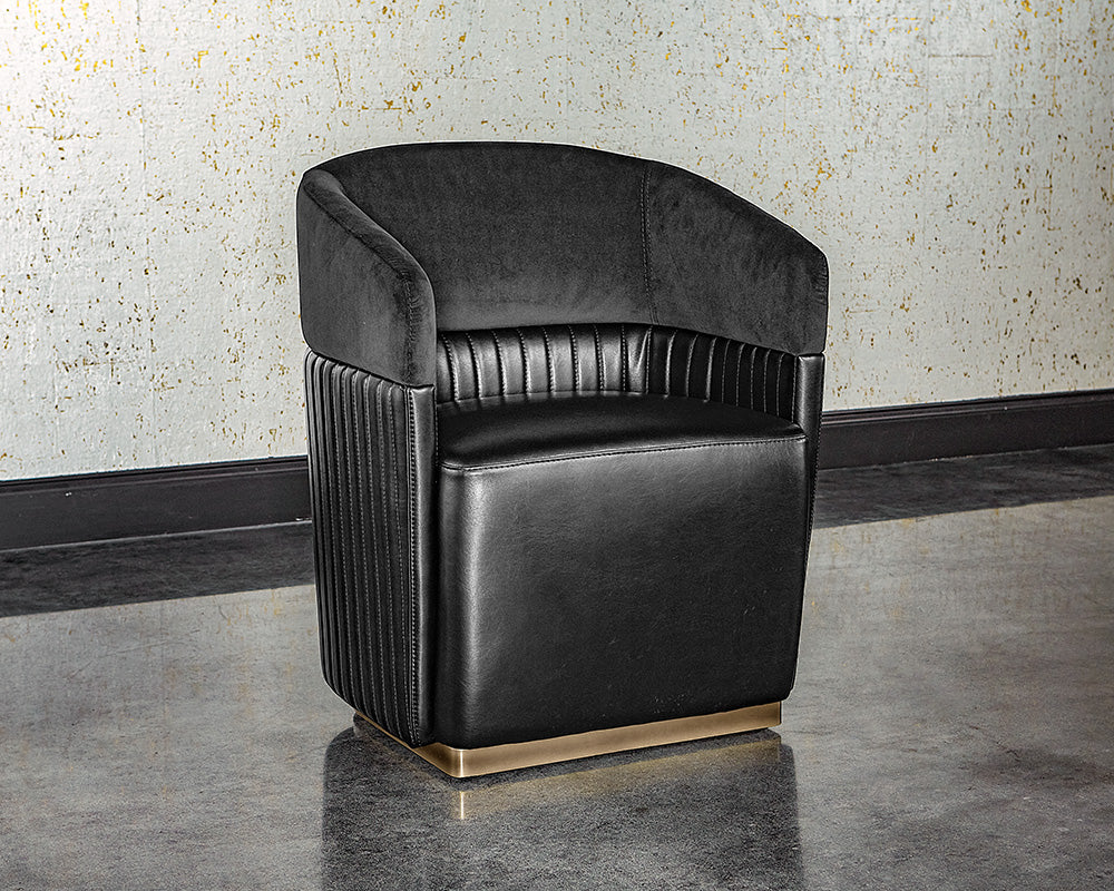 American Home Furniture | Sunpan - Genval Wheeled Lounge Chair 
