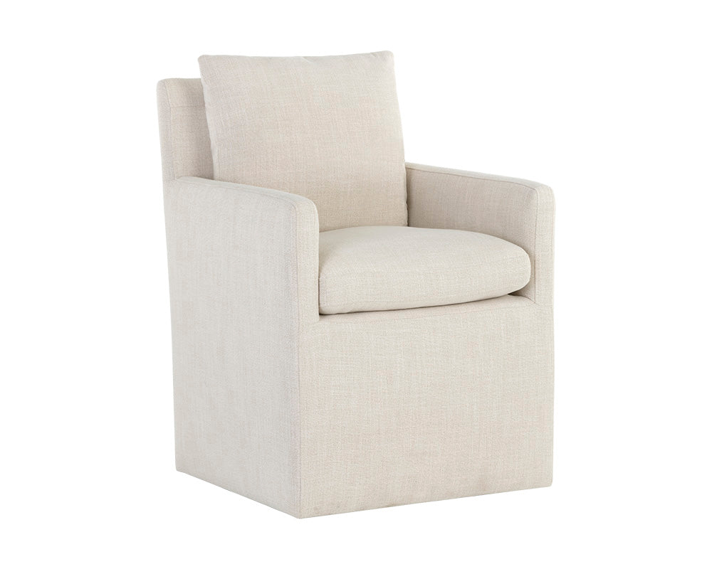 Glenrose Wheeled Dining Armchair - AmericanHomeFurniture