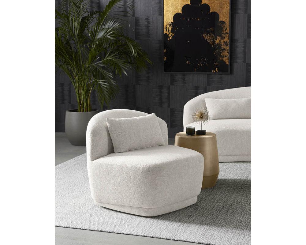 Sunpan Soraya Swivel Armless Chair ACCENT + LOUNGE CHAIRS