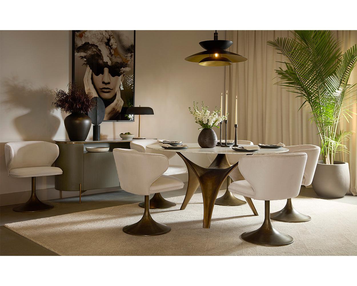 Sunpan Simone Swivel Dining Chair - Set of 2 DINING CHAIRS