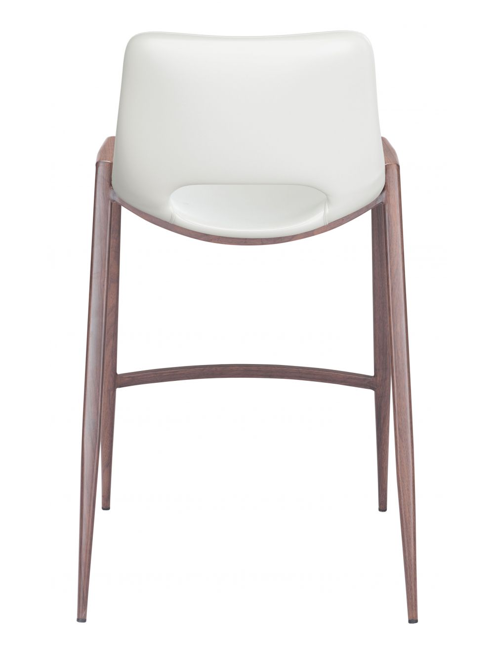 Desi Counter Chair (Set of 2) White & Walnut