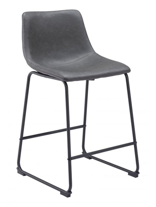 Zuo Smart Counter Chair (Set of 2) Charcoal BAR STOOLS + COUNTER STOOLS