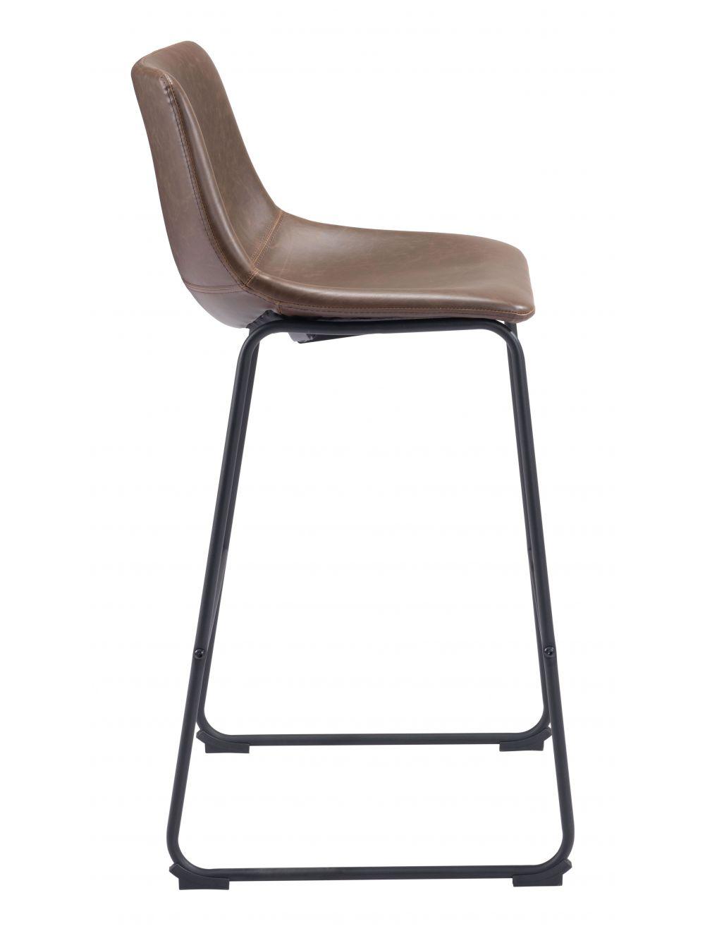 Zuo Smart Bar Chair (Set of 2) Vintage Espresso BAR STOOLS + COUNTER STOOLS