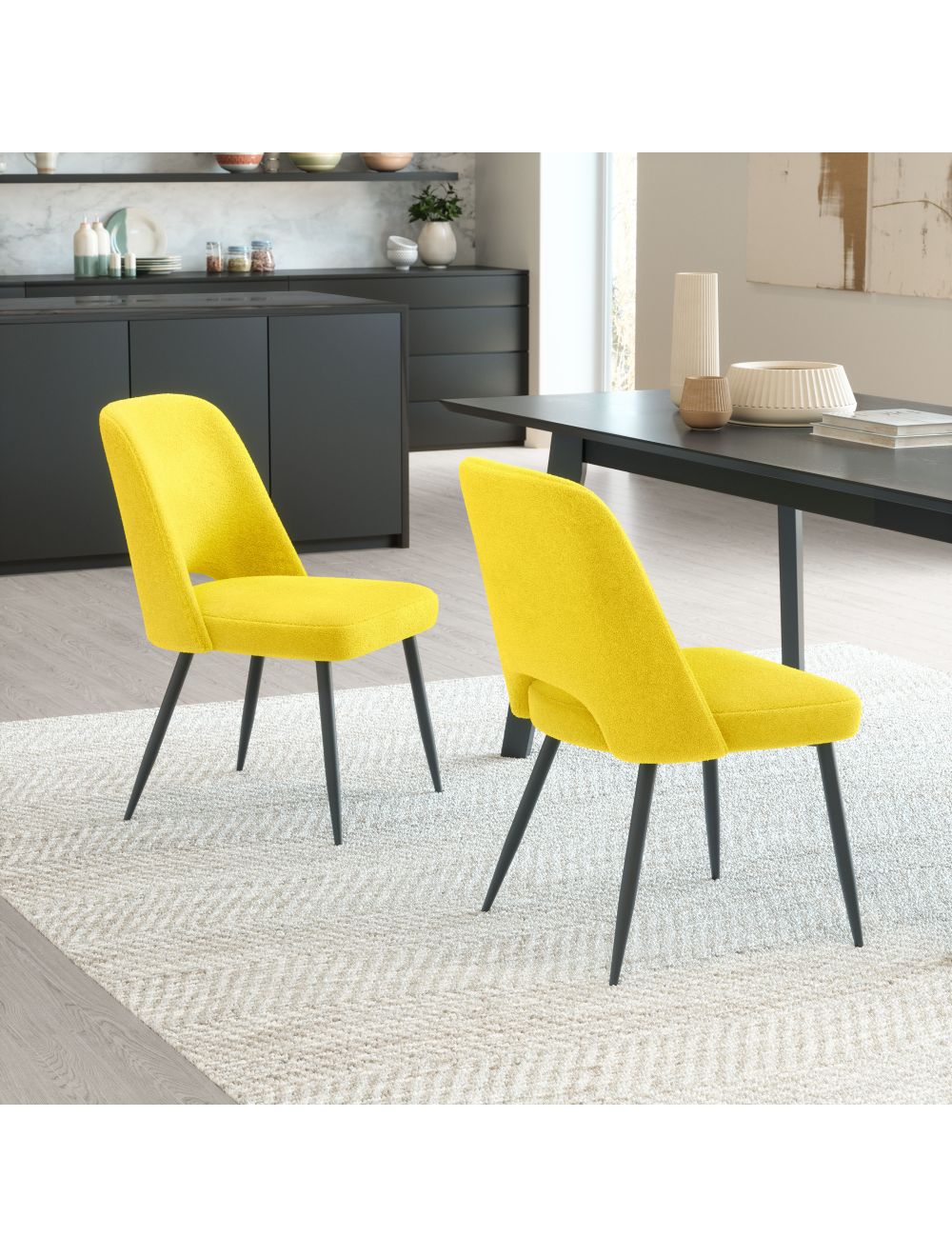 Teddy Dining Chair (Set of 2) Yellow