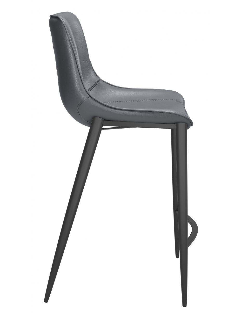Zuo Magnus Counter Chair (Set of 2) Dark Gray & Black BAR STOOLS + COUNTER STOOLS