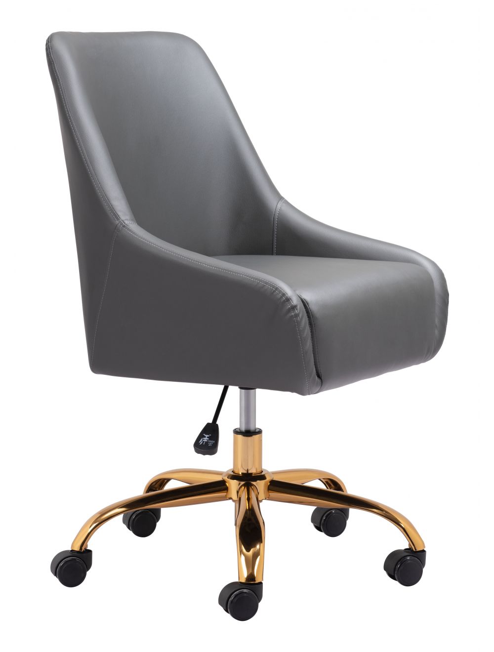 Madelaine Office Chair Gray & Gold