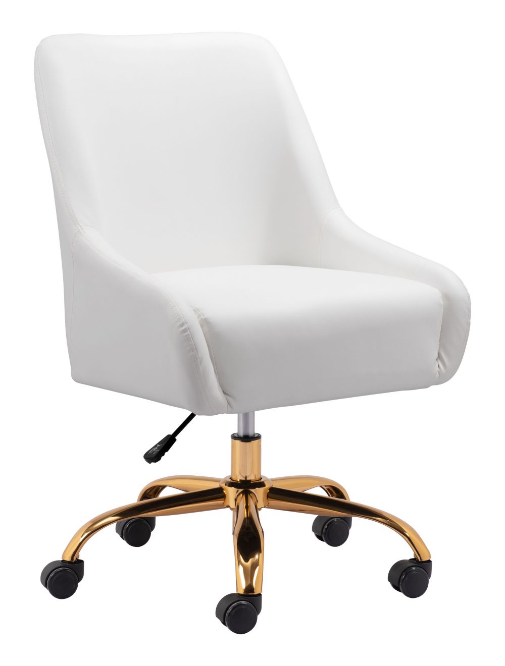 Madelaine Office Chair White & Gold