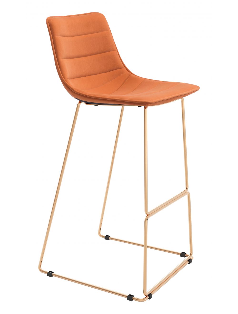 Adele Bar Chair (Set of 2) Orange & Gold