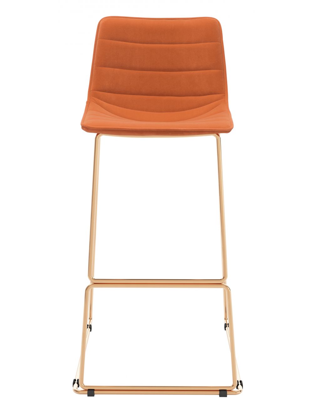 Adele Bar Chair (Set of 2) Orange & Gold