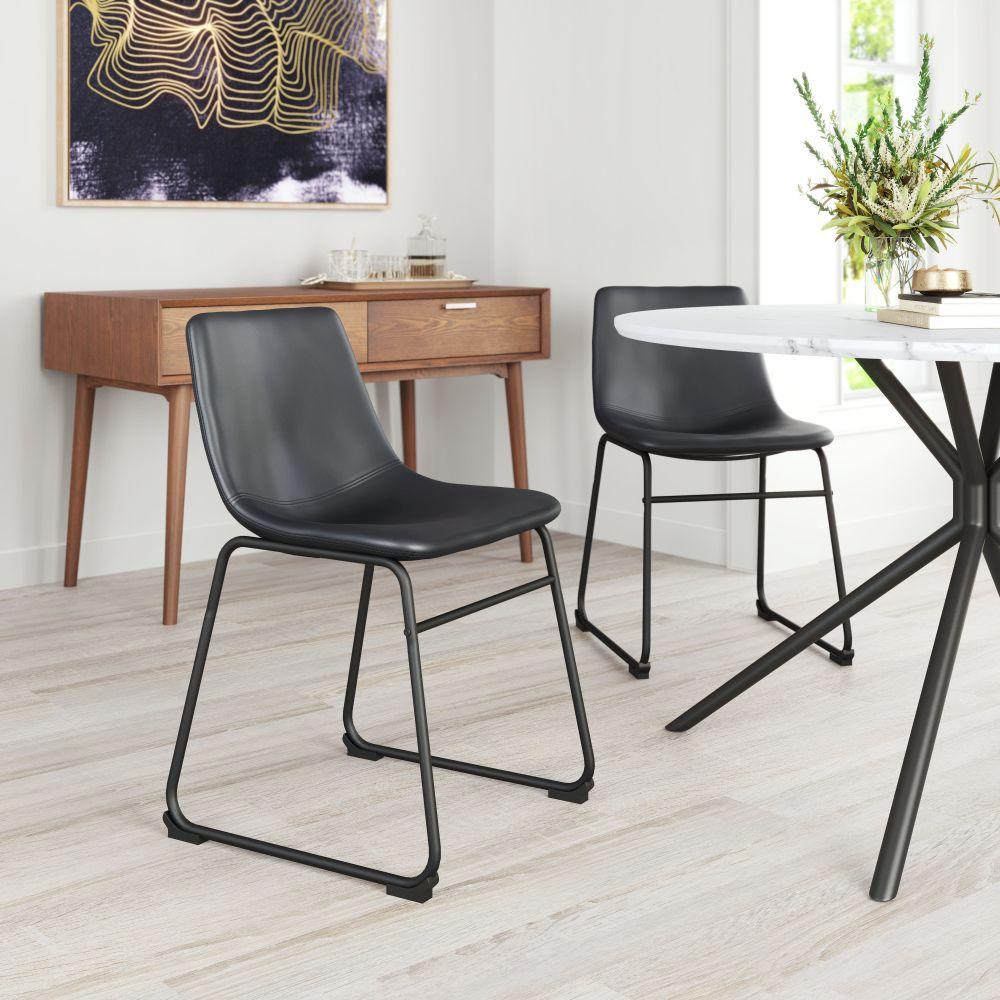 Zuo Smart Dg Chair (Set of 2) Black DINING CHAIRS