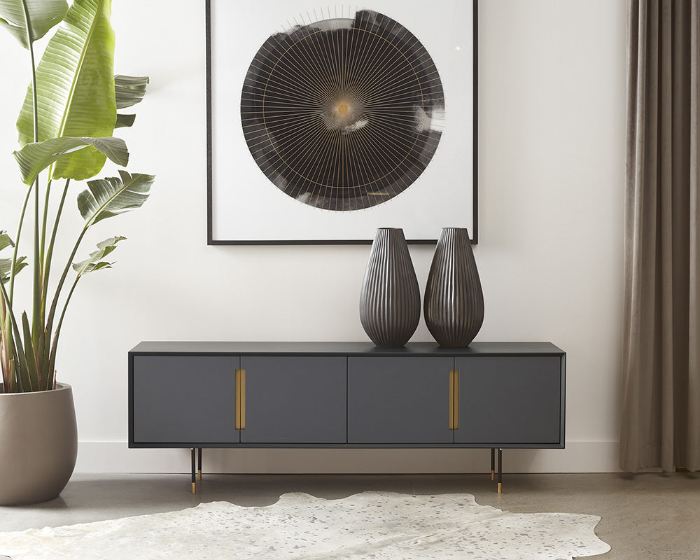 American Home Furniture | Sunpan - Danbury Media Console And Cabinet 