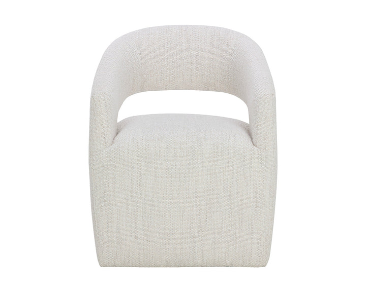 American Home Furniture | Sunpan - Lloret Wheeled Dining Armchair 