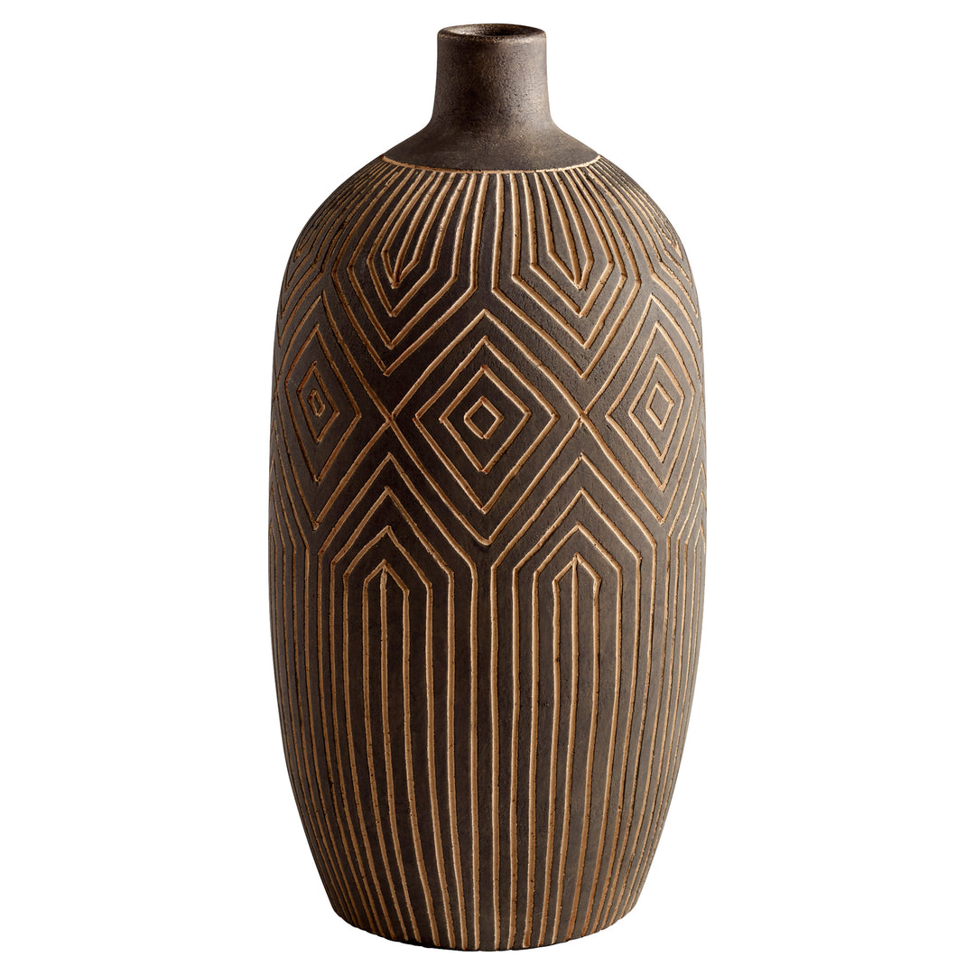 Large Dark Labyrinth Vase - AmericanHomeFurniture