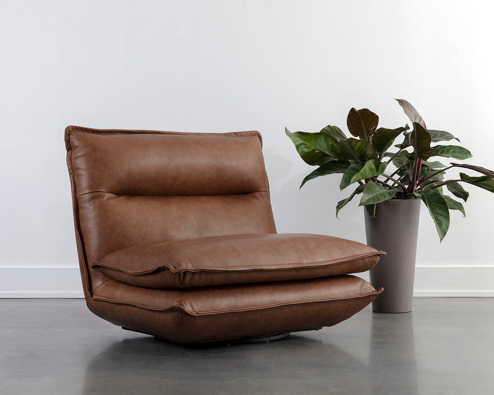 American Home Furniture | Sunpan - Colson Swivel Armless Chair 