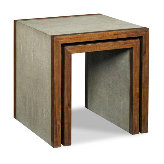 Woodbridge Savoye Shagreen Nest of Tables ACCENT TABLES