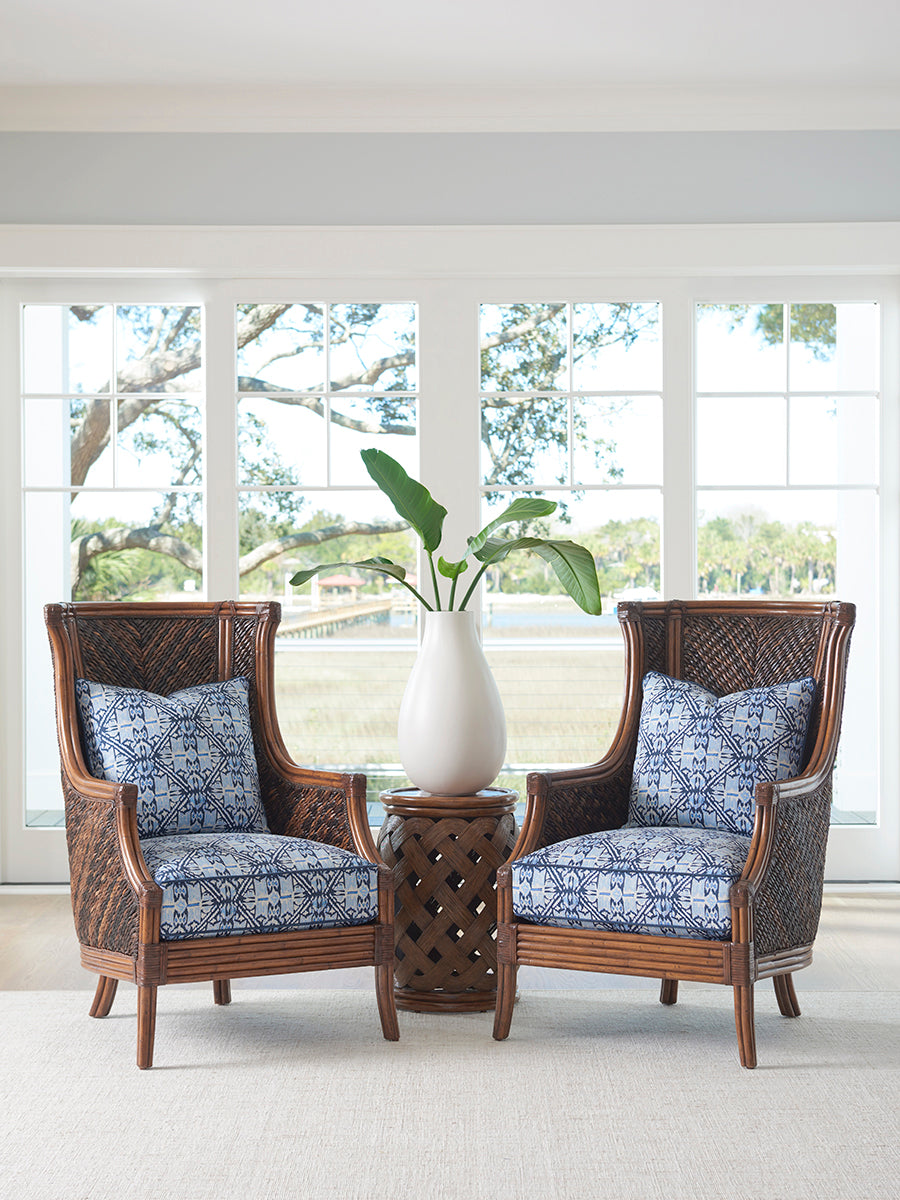 American Home Furniture | Tommy Bahama Home  - Bali Hai Hibiscus Round Accent Table