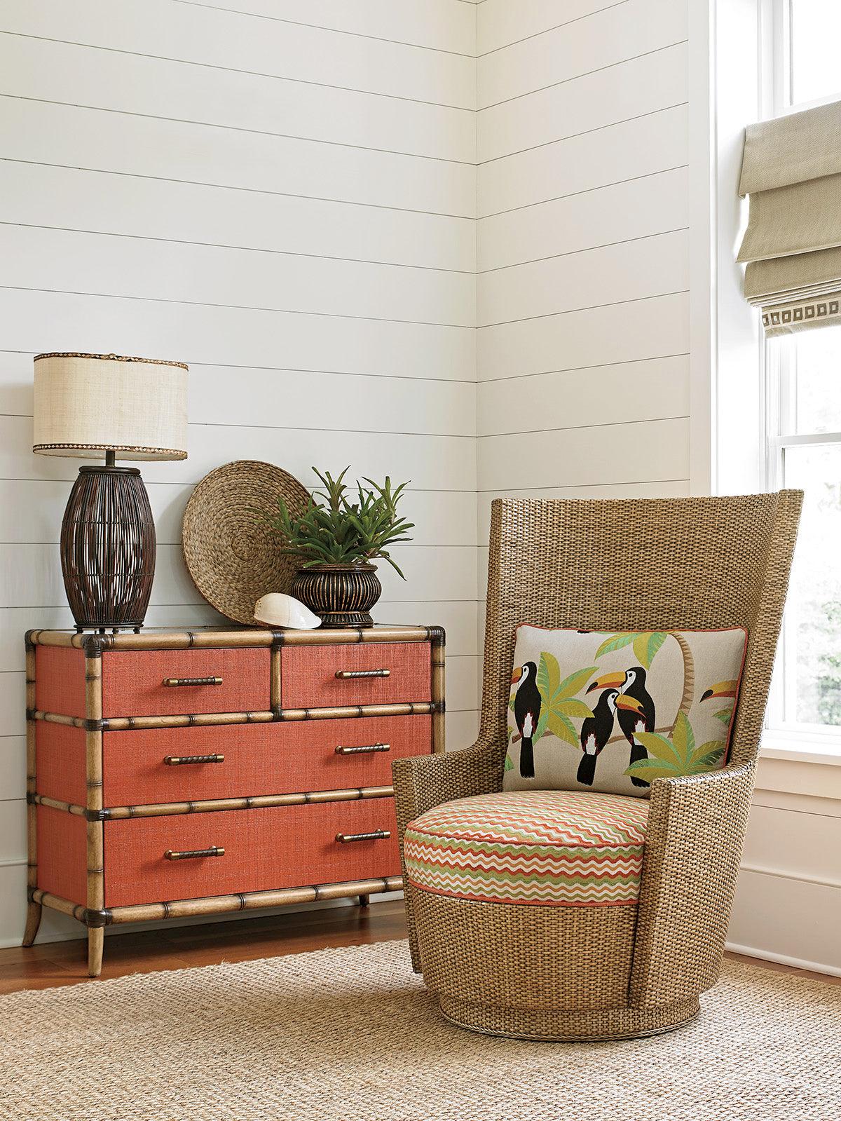 Tommy Bahama Home Twin Palms Red Coral Dresser SIDEBOARDS + CREDENZAS