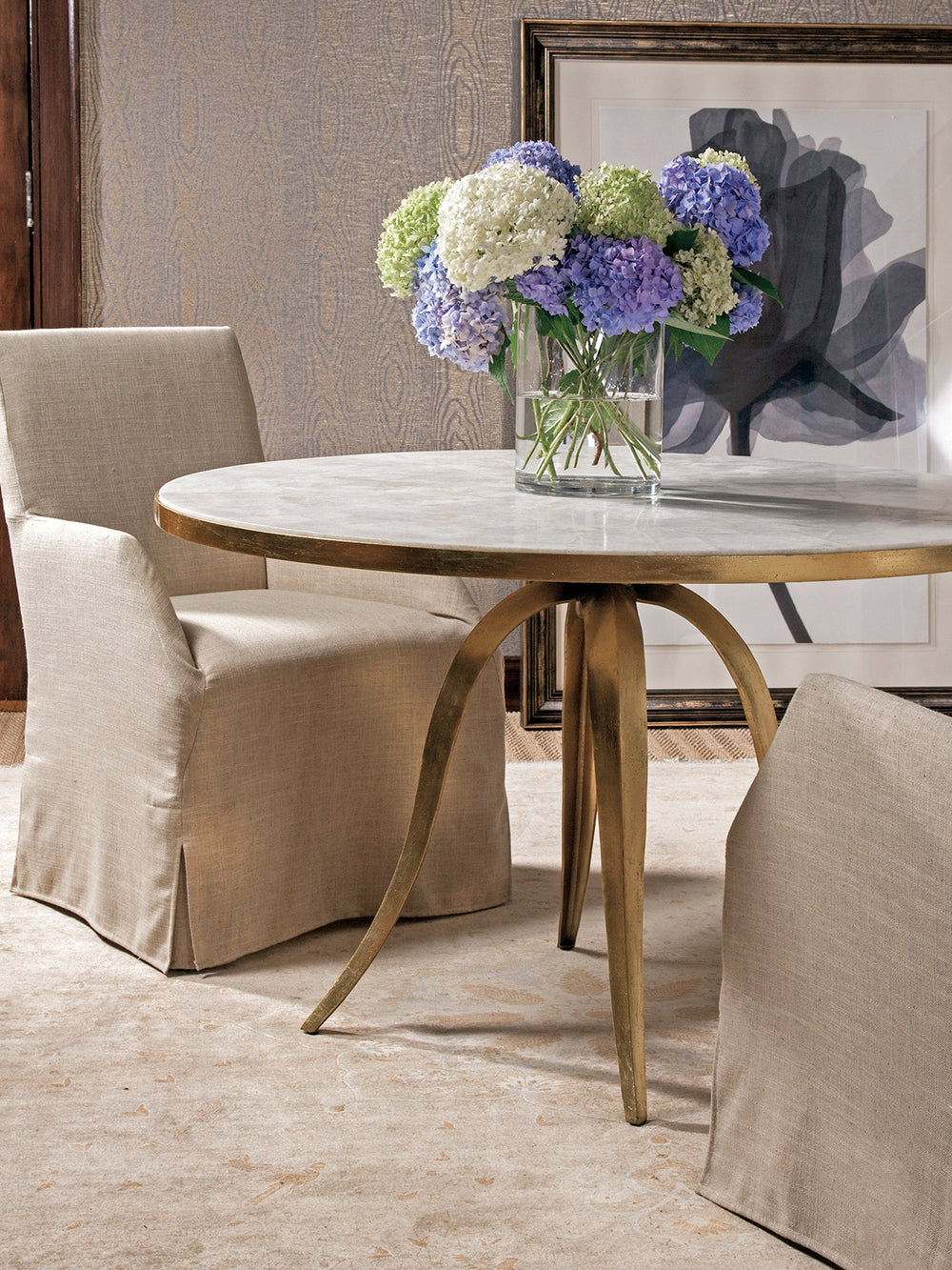 American Home Furniture | Artistica Home  - Signature Designs Crystal Stone Round Dining Table