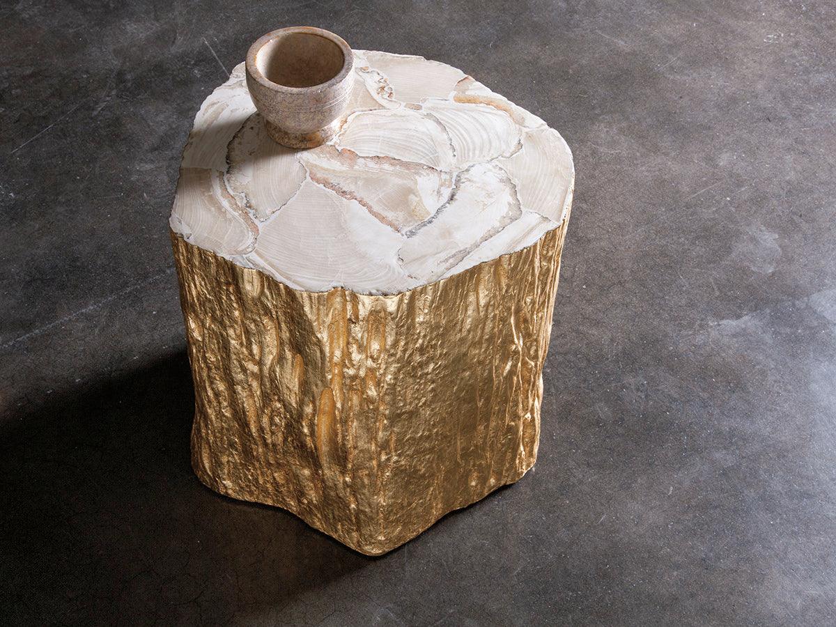 Artistica Home Signature Designs Trunk Segment Spot Table - Gold Leaf ACCENT TABLES