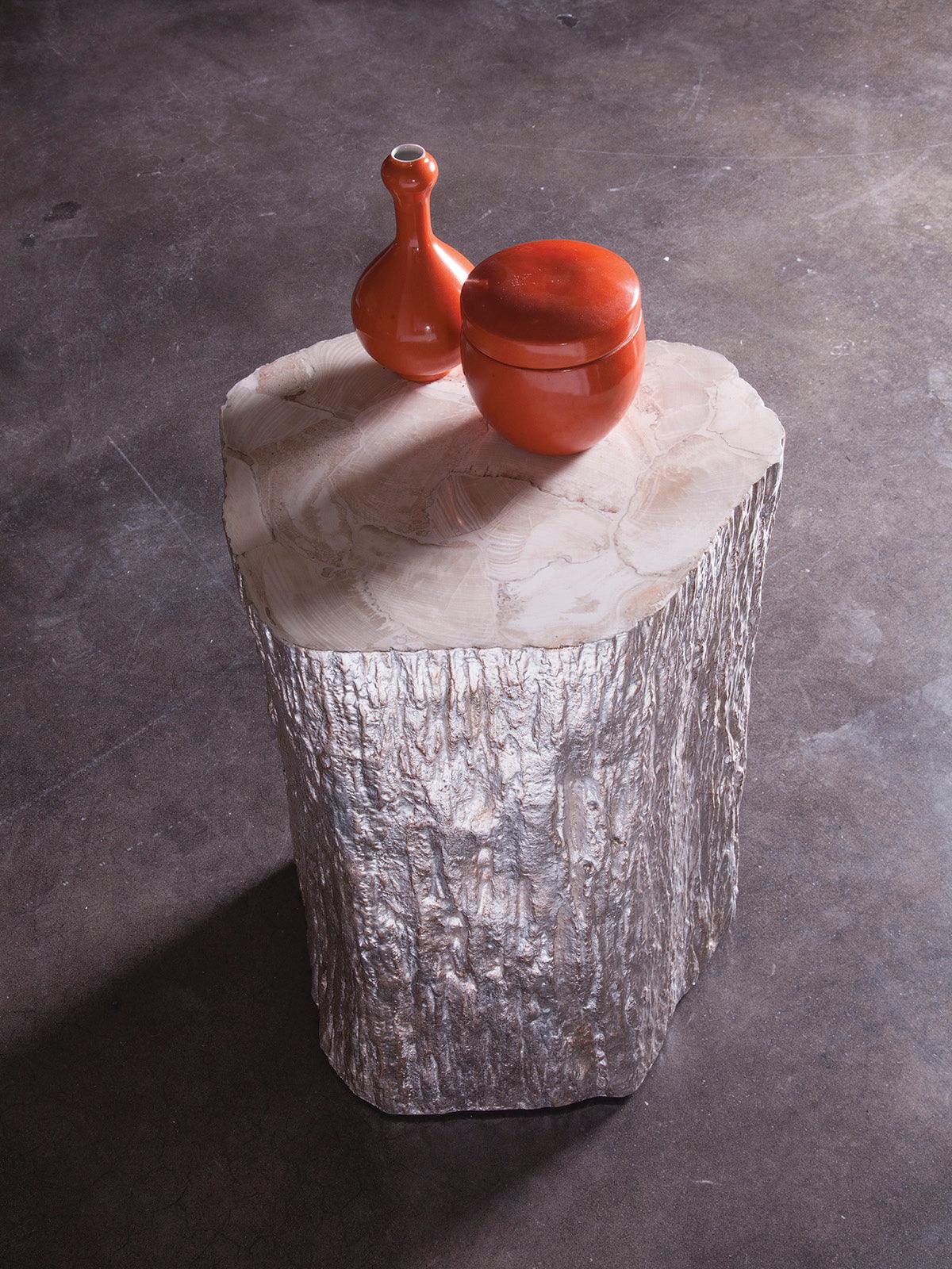 Artistica Home Signature Designs Trunk Segment Accent Table - Silver Leaf ACCENT TABLES